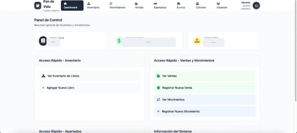 Laravel — Dashboard Administrativo