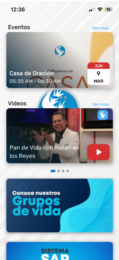 App — Eventos y Videos