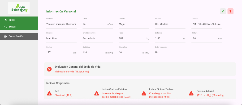 Detalle — Información y Evaluación